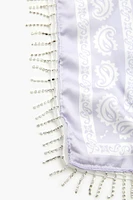 Rhinestone Fringe Scarf