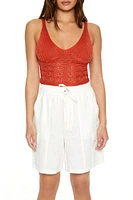 Pointelle Sweater-Knit Cami