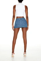 Stretch-Denim Mini Skirt
