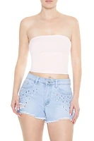 Faux Gem Denim Shorts