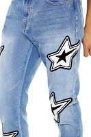 Slim-Fit Star Patch Jeans