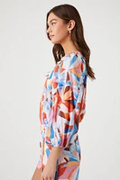 Ruffle Floral Print Bodysuit
