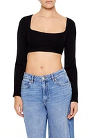 Super Cropped Sweater-Knit Top