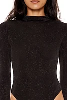 Glitter Cowl Thong Bodysuit