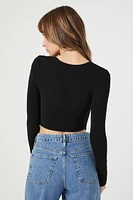 Sweater-Knit Crop Top