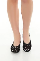 Sheer Rhinestone Ballet Flats