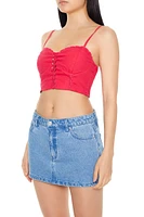 Crisscross Bustier Cropped Cami