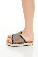 Fishnet Espadrille Flatform Sandals