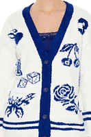 Cherry Graphic Cardigan Sweater