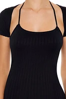 Seamless Halter Romper & Shrug Set