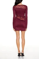 Sheer Lace Bodycon Mini Dress
