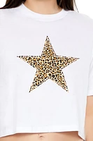 Leopard Star Baby Tee