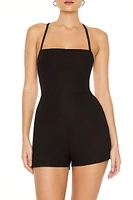 Crisscross Lace-Up Romper
