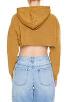 Fleece Mineral Wash Cropped Hoodie