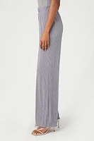 Metallic Wide-Leg Pants