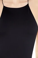 Contour Sculpt Halter Maxi Dress