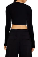 Seamless Long-Sleeve Crop Top