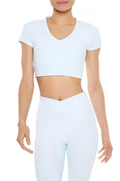 Active Cropped V-Neck Tee