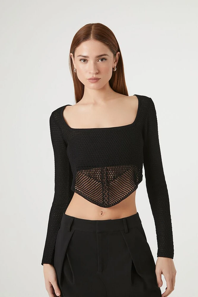 Sweater-Knit Crop Top