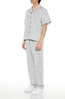 Striped Slim-Fit Cargo Pants