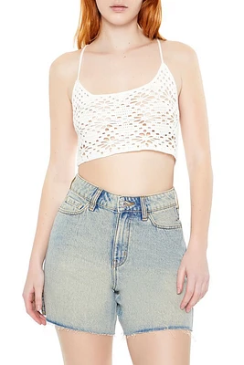 Cropped Crochet Flower Cami