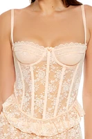 Sheer Lace Lingerie Corset Cami