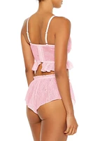 Ruffle Lace-Up Lingerie Corset Cami