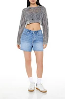 Cropped Netted Sweater