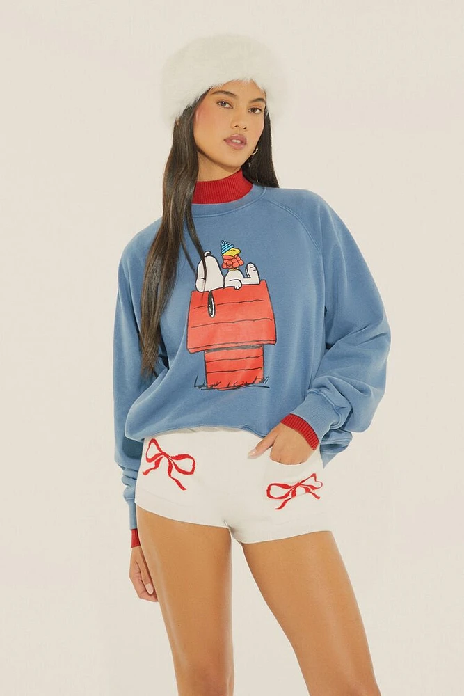 Snoopy Graphic Fleece Pullover