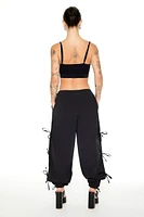 Bow Drawstring Parachute Pants