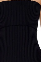 Foldover Tube Midi Sweater Dress