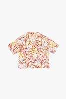 Girls Tropical Floral Print Shirt (Kids)