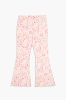 Girls Heart Flare Leggings (Kids)