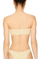 Jacquard Ditsy Floral Bandeau Bikini Top