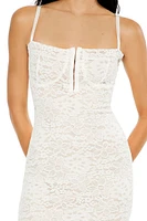 Lace Bodycon Bustier Midi Dress