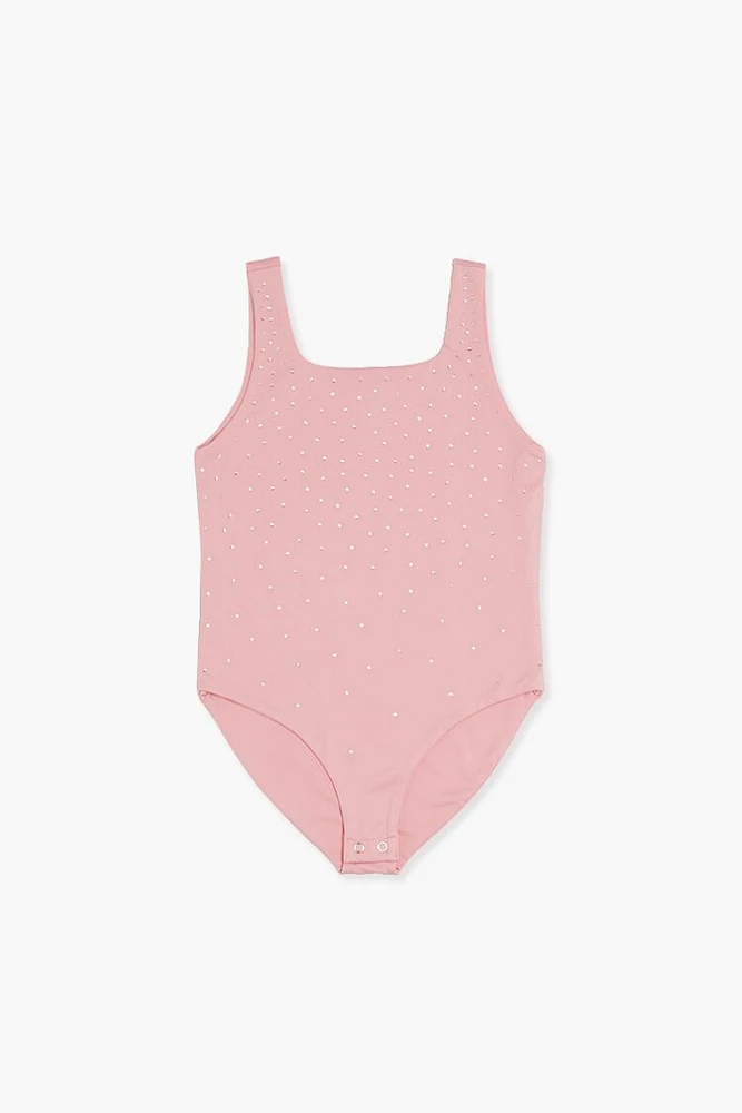 Girls Rhinestone Tank Bodysuit (Kids)