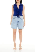 Sleeveless Bow Crop Top