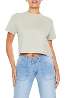 Cropped Cotton Crew Tee