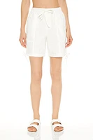 Linen-Blend Drawstring Shorts