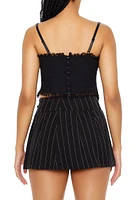 Lace Ruffle-Trim Bow Cami