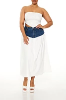 Plus Lace Cropped Tube Top