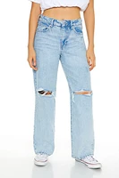 Distressed High-Rise Jeans