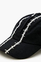 Barbed Wire Embroidered Baseball Cap