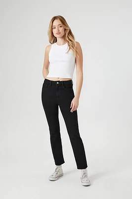 Curvy Mid-Rise Straight Jeans