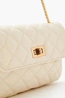 Quilted Faux Leather Crossbody Bag