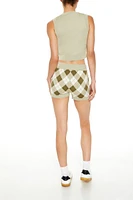 Argyle Sweater-Knit Shorts