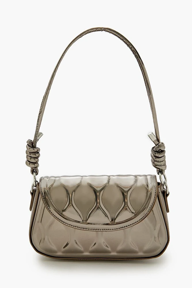 Quilted Metallic Shoulder Bag