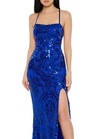 Sequin Jacquard Maxi Dress