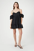 Poplin Off-the-Shoulder Mini Dress