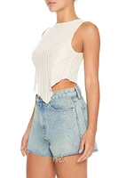 Ribbed V-Hem Tank Top